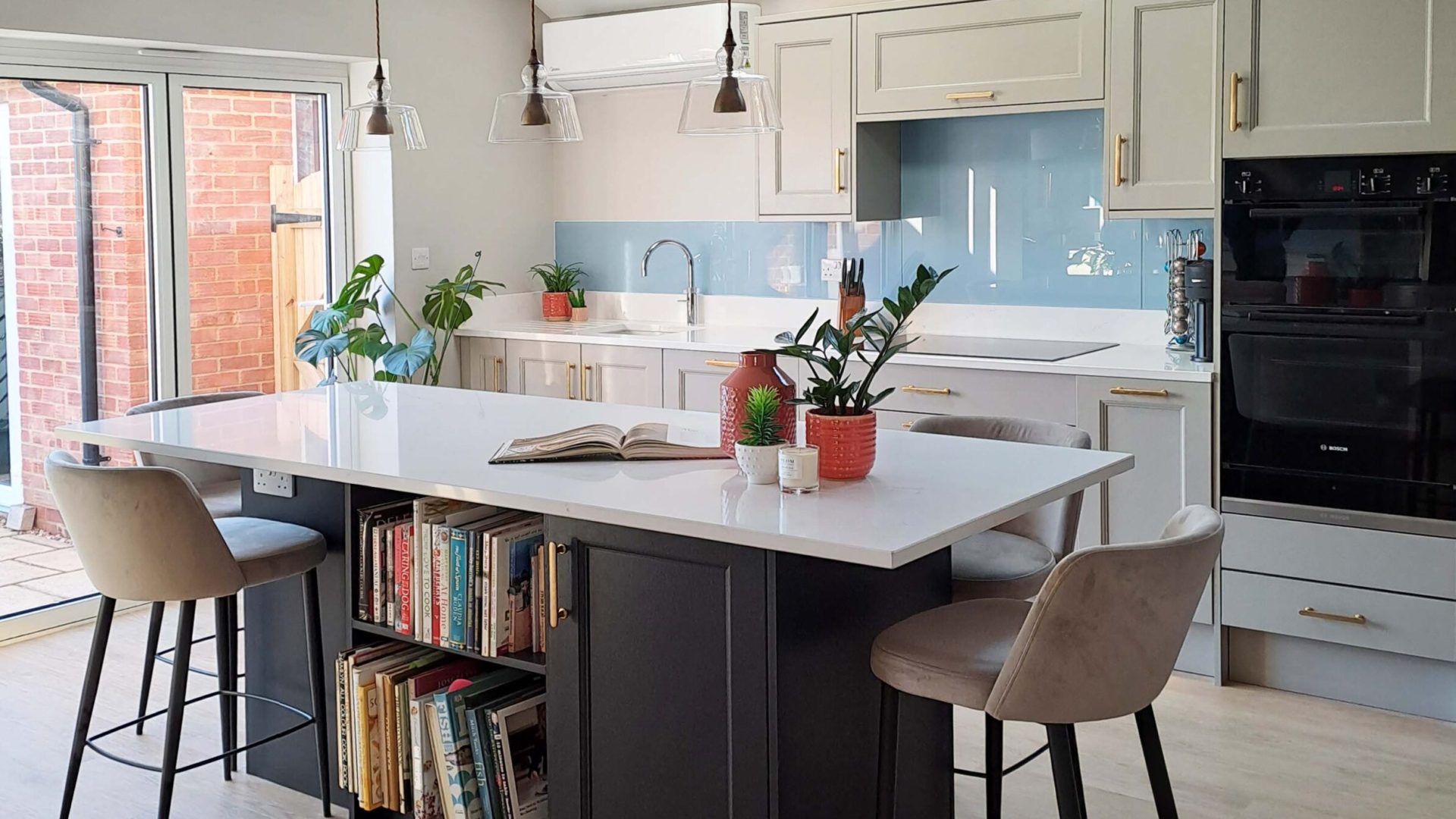 old basing open plan kitchen